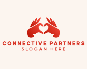 Relationship - Couple Heart Hands logo design