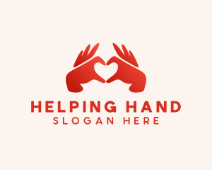 Hand - Couple Heart Hands logo design