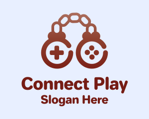 Multiplayer - Brown Chain Controller logo design