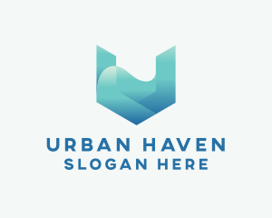 Elegant U Wave logo design