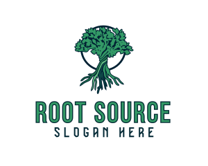 Root - Natural Tree Plant logo design