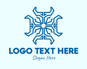 Sacrament - Blue Spiritual Cross logo design