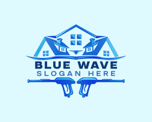 Roof Power Wash Cleaning logo design