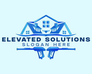 Roof Power Wash Cleaning logo design