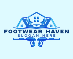 Roof Power Wash Cleaning logo design