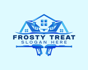 Roof Power Wash Cleaning logo design