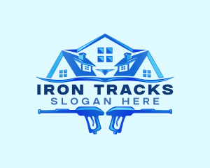 Roof Power Wash Cleaning logo design