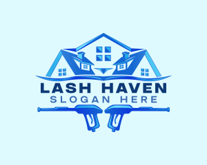 Roof Power Wash Cleaning logo design