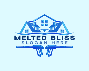 Roof Power Wash Cleaning logo design