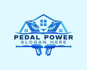 Roof Power Wash Cleaning logo design