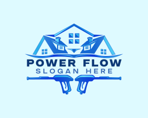 Roof Power Wash Cleaning logo design