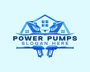 Roof Power Wash Cleaning logo design