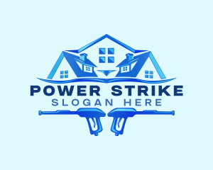 Roof Power Wash Cleaning logo design