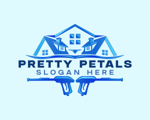 Roof Power Wash Cleaning logo design