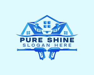 Clean - Roof Power Wash Cleaning logo design