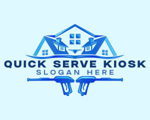 Roof Power Wash Cleaning logo design