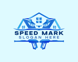 Roof Power Wash Cleaning logo design