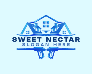 Roof Power Wash Cleaning logo design