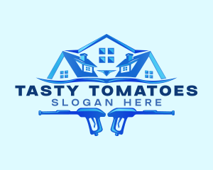 Roof Power Wash Cleaning logo design