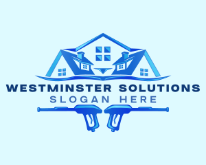 Roof Power Wash Cleaning logo design