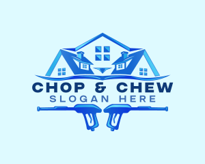 Roof Power Wash Cleaning logo design