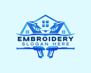 Roof Power Wash Cleaning logo design