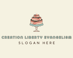 Sweet Cake Dessert logo design