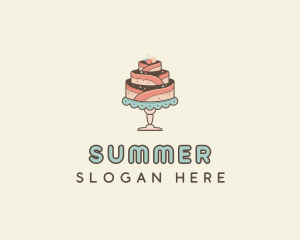 Sweet Cake Dessert logo design