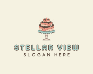 Sweet Cake Dessert logo design