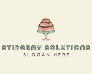 Sweet Cake Dessert logo design