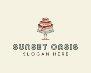 Sweet Cake Dessert logo design