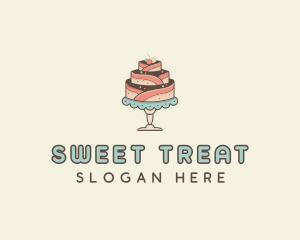 Sweet Cake Dessert logo design