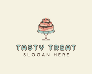 Sweet Cake Dessert logo design