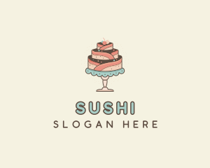 Sweet Cake Dessert logo design