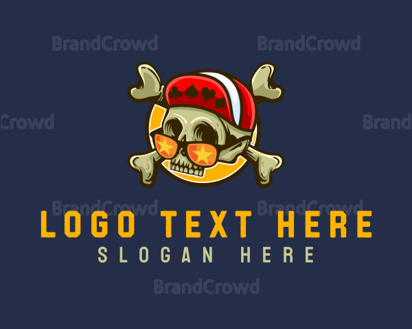 Casino Gambling Skull Logo