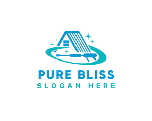 Refreshing - Pressure Washer Home Cleaning logo design