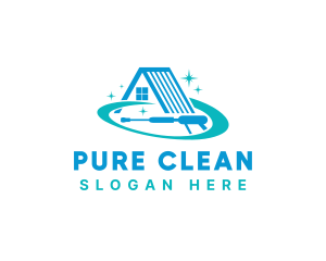 Pressure Washer Home Cleaning logo design