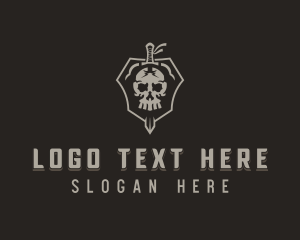 Militia - Skull Sword Mercenary logo design