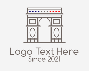 Builder - French Arch Landmark logo design