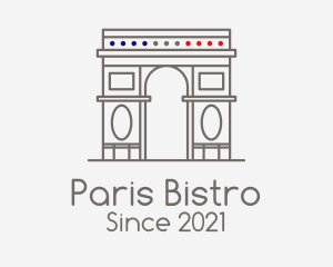 French Arch Landmark logo design