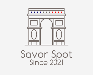 French Arch Landmark logo design