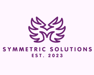 Symmetric - Modern Wings Letter M logo design