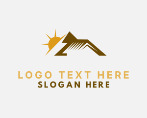 Mountains - Mountain Home Sunrise logo design