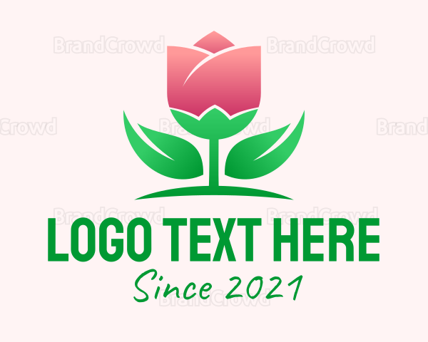 Rose Garden Flower Logo