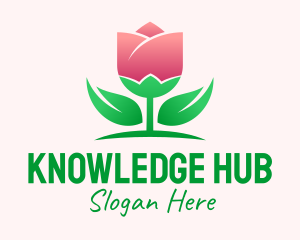 Rose Garden Flower Logo