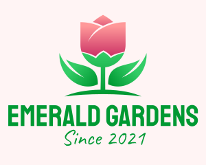 Rose Garden Flower logo design