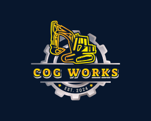 Industrial Excavator Cog logo design