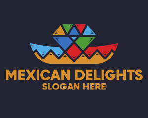 Mexico - Diamond Mexican Hat logo design