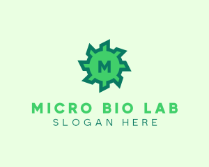 Microbiologist - Virus Bacteria Microbiology logo design