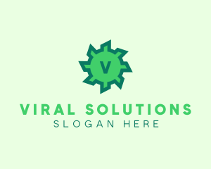 Virus Bacteria Microbiology  logo design